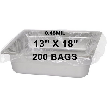 13X18 inches Poly Pan Liners 0.48 Mil Sixth Pan PTL